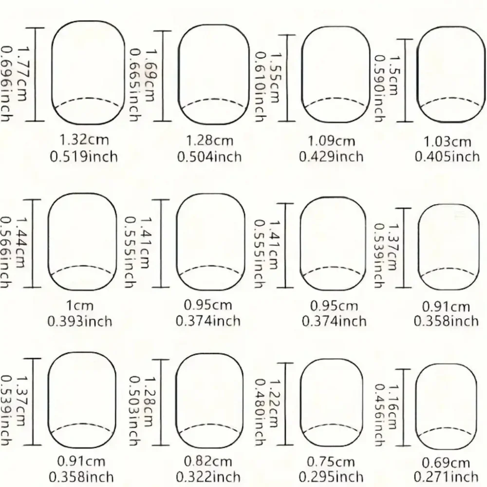 24 Pieces Fake Press On Nails